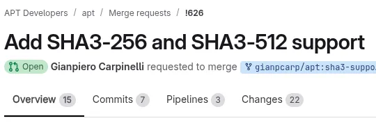 SHA3 در اوبونتو APT