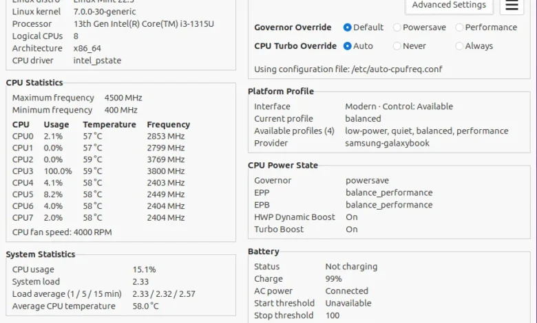 Auto-CPUFreq 3.2