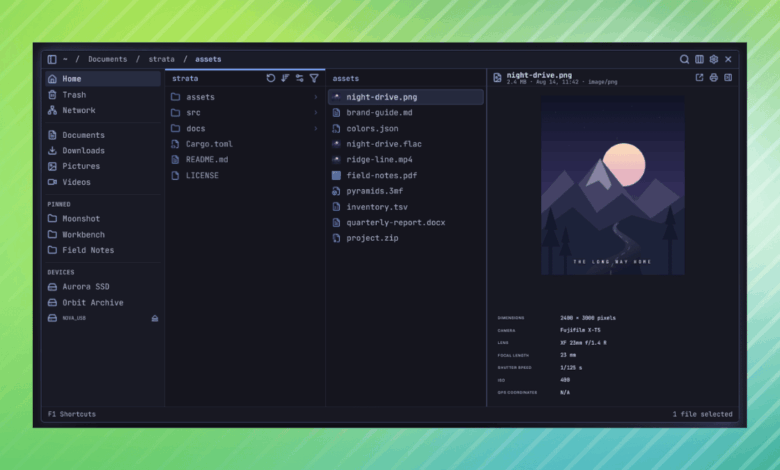 Strata file manager